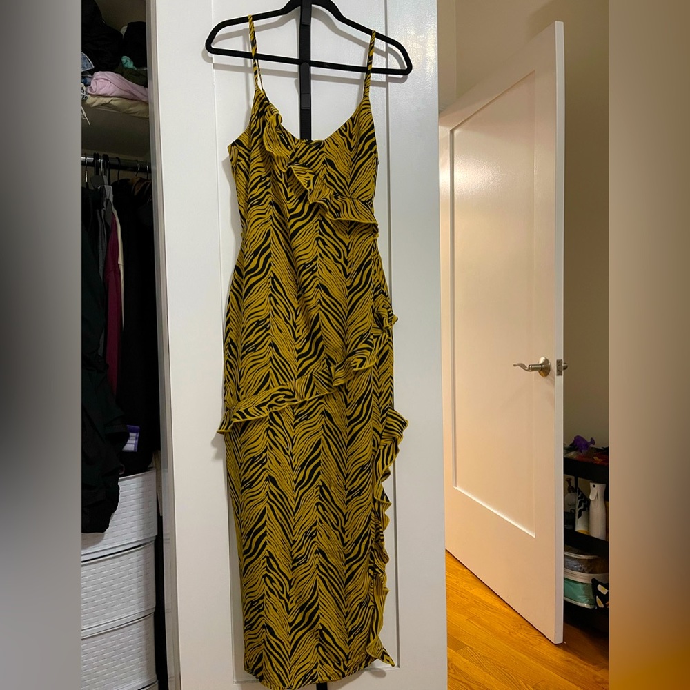 Micas Zebra Printed Dress - Leg Slit - New with Tags